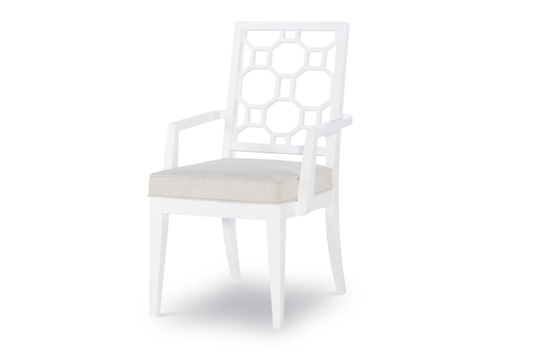 Chelsea by Rachael Ray Lattice Back Arm Chair (Set of 2)-Dining Arm Chairs-Jennifer Furniture