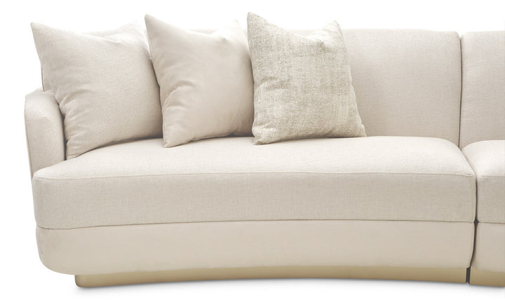 AICO Aurora Fabric Moonlight Sectional with Track Arms