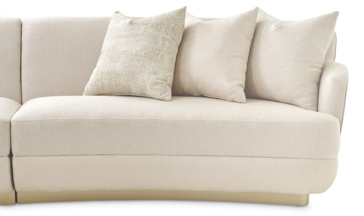 AICO Aurora Fabric Moonlight Sectional with Track Arms