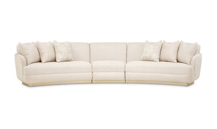 AICO Aurora Fabric Moonlight Sectional with Track Arms