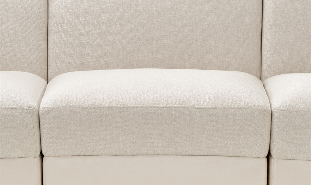 AICO Aurora Fabric Moonlight Sectional with Track Arms