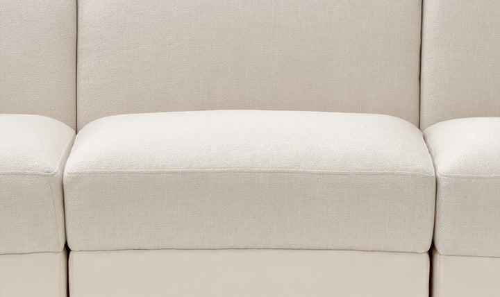 AICO Aurora Fabric Moonlight Sectional with Track Arms