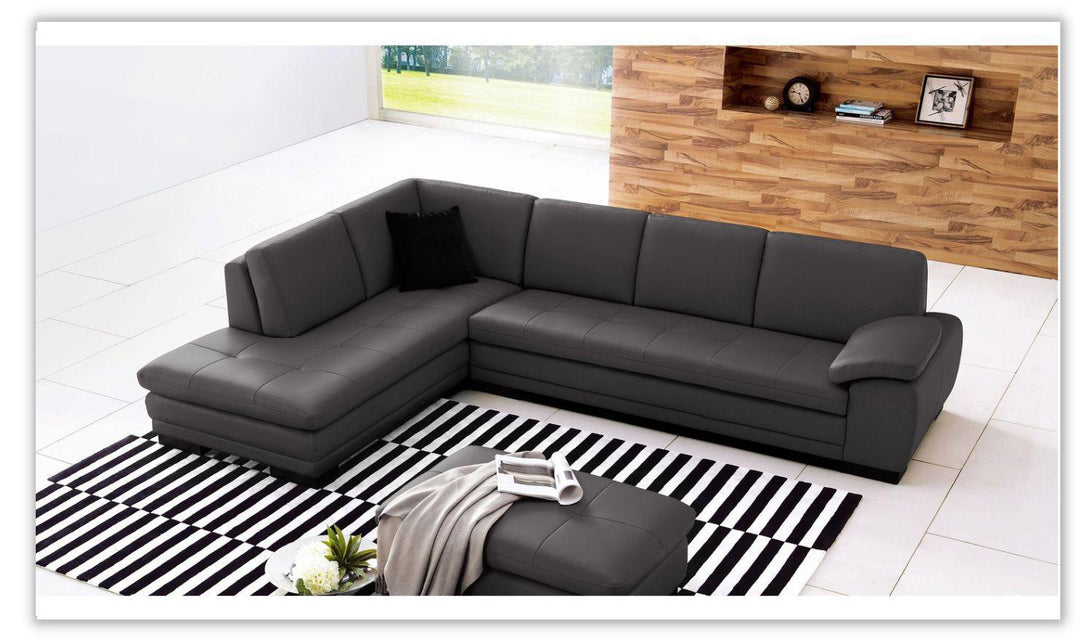 Ava Italian Leather Sectional Sofa