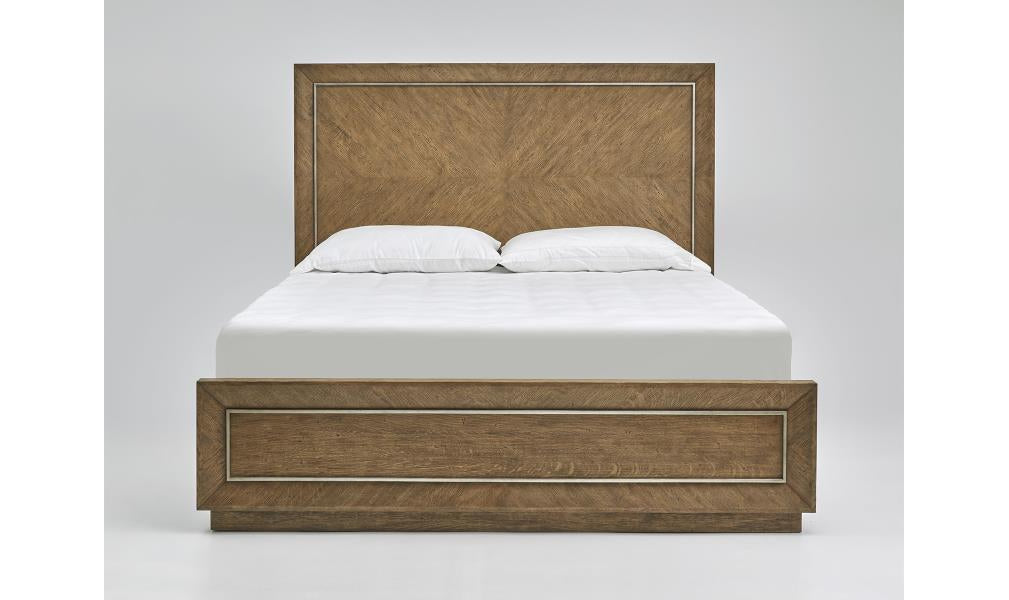 Magnussen Abbyson Brown Wooden Bed in Queen & King Size