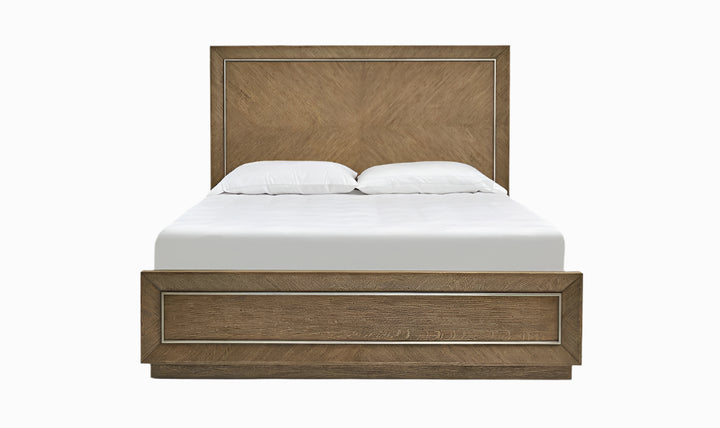 Magnussen Abbyson Brown Wooden Bed in Queen & King Size