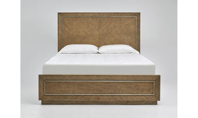 Abbyson Brown Wooden Bed in Queen & King Size