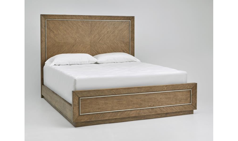 Magnussen Abbyson Brown Wooden Bed in Queen & King Size