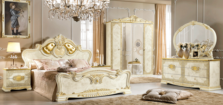 ESF Furniture Leonardo 6-Drawer Rectangular Ivory Dresser