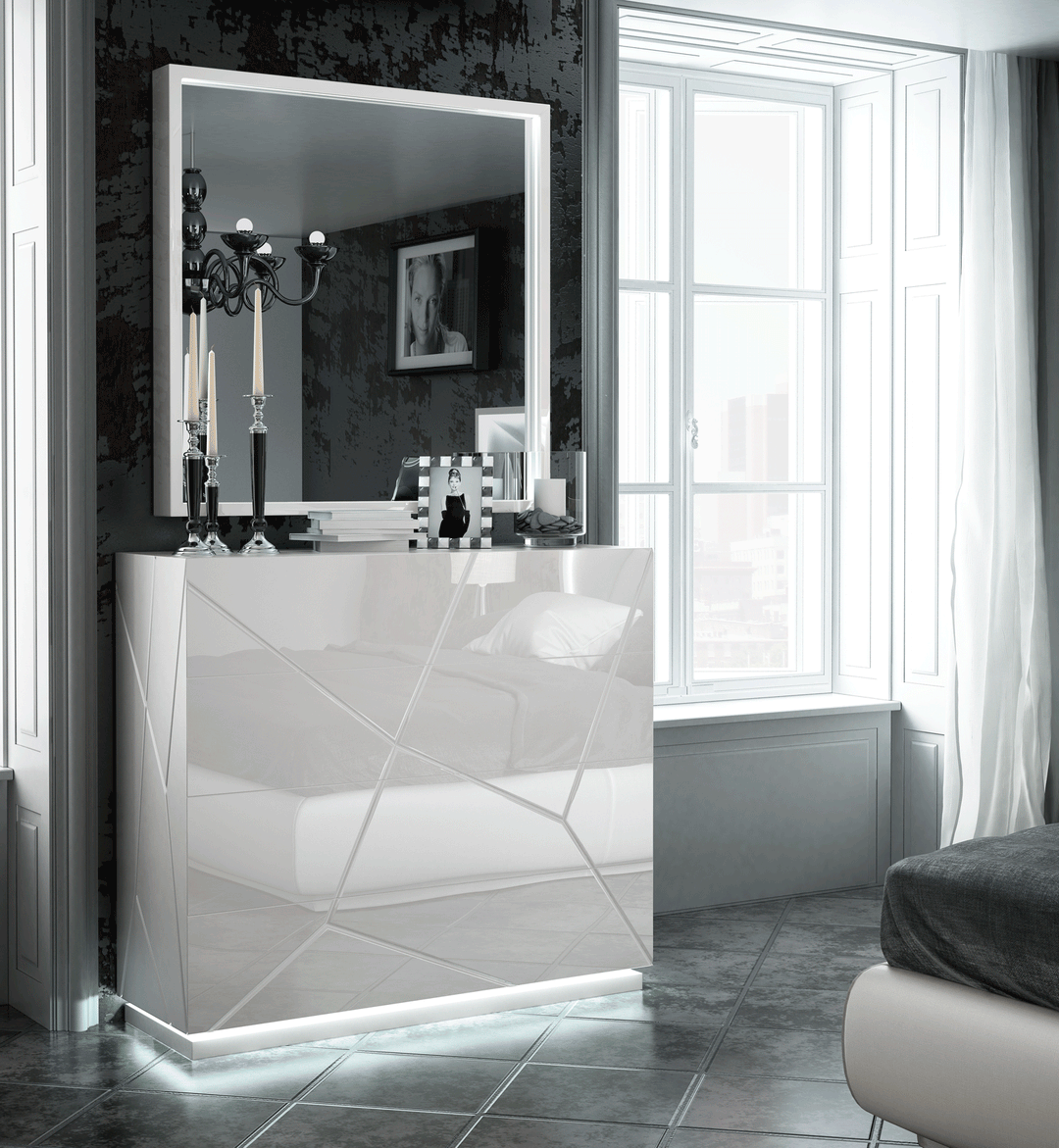 Buy ESF Furniture KIU High Gloss White Dresser (4 Drawers/ 6 Drawers) Online – Jennifer Furniture