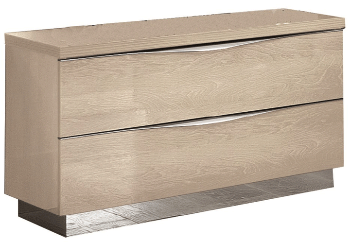ESF Furniture Platinum Mini Nightstand with 2-Drawers in Ivory