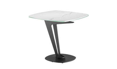 Leaf end table in white