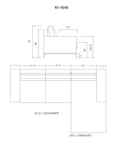 Crosby Sectional-Sectional Sofas-Jennifer Furniture