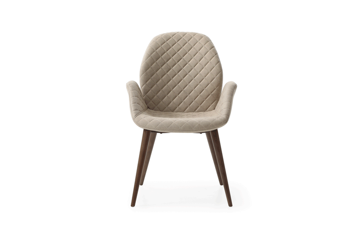 ESF Italia Amari Fabric Upholstered Dining Chair in Light Beige