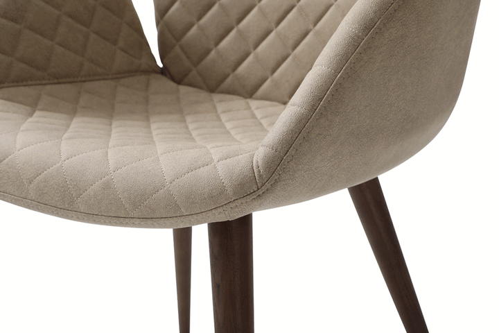 ESF Italia Amari Fabric Upholstered Dining Chair in Light Beige