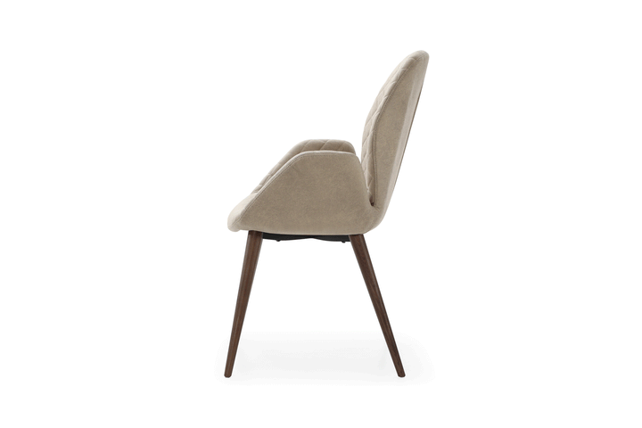 ESF Italia Amari Fabric Upholstered Dining Chair in Light Beige