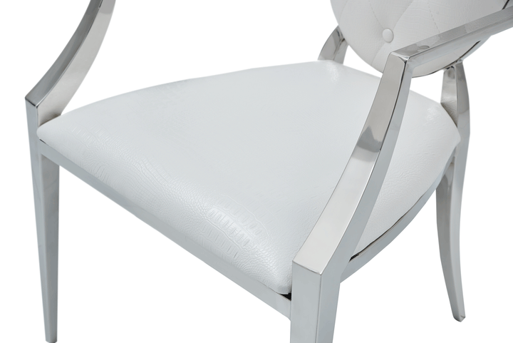 ESF Italia Anastasia Dining Arm Chair in White
