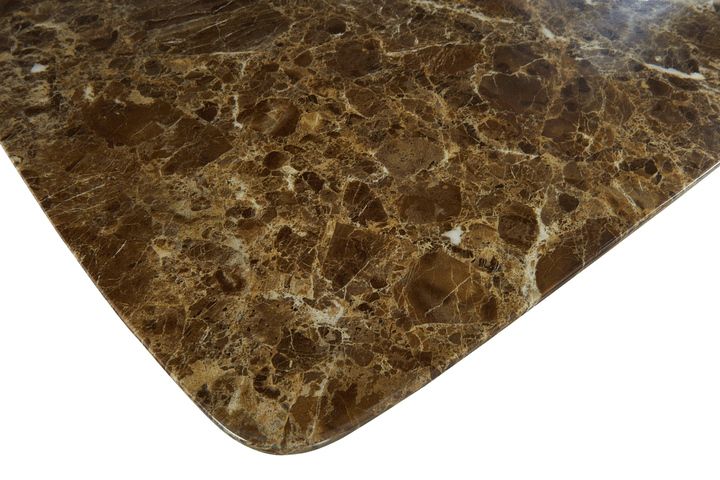 ESF Italia Angelica X-Cross Base Dining Table with Brown Marble Top