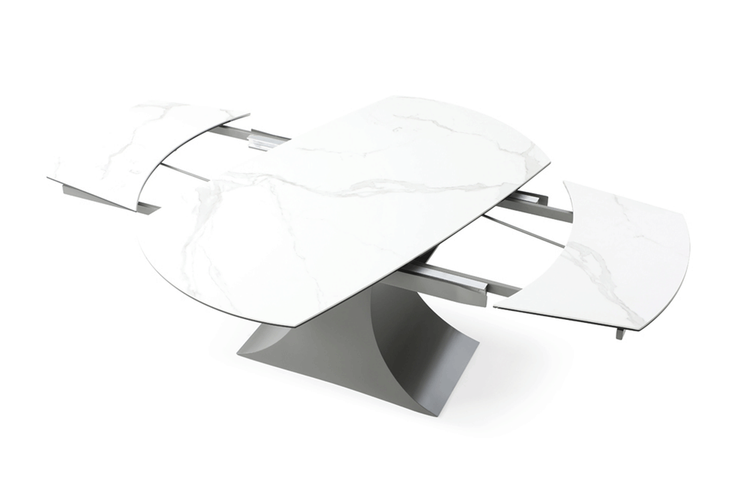ESF Italia Audrina Rectangular Ceramic Top Dining Table in Gray