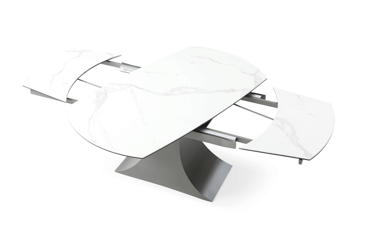 ESF Italia Audrina Rectangular Ceramic Top Dining Table in Gray
