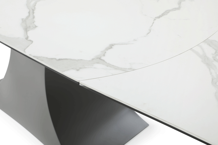 ESF Italia Audrina Rectangular Ceramic Top Dining Table in Gray