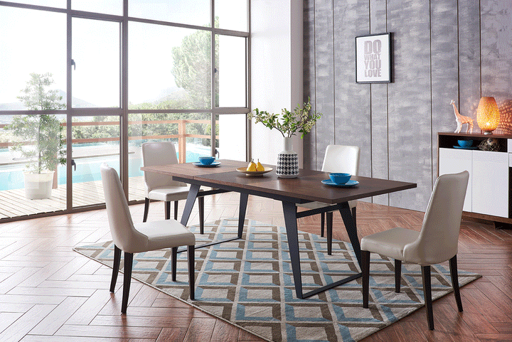 ESF Furniture Afua Leather Upholstered Dining Chair