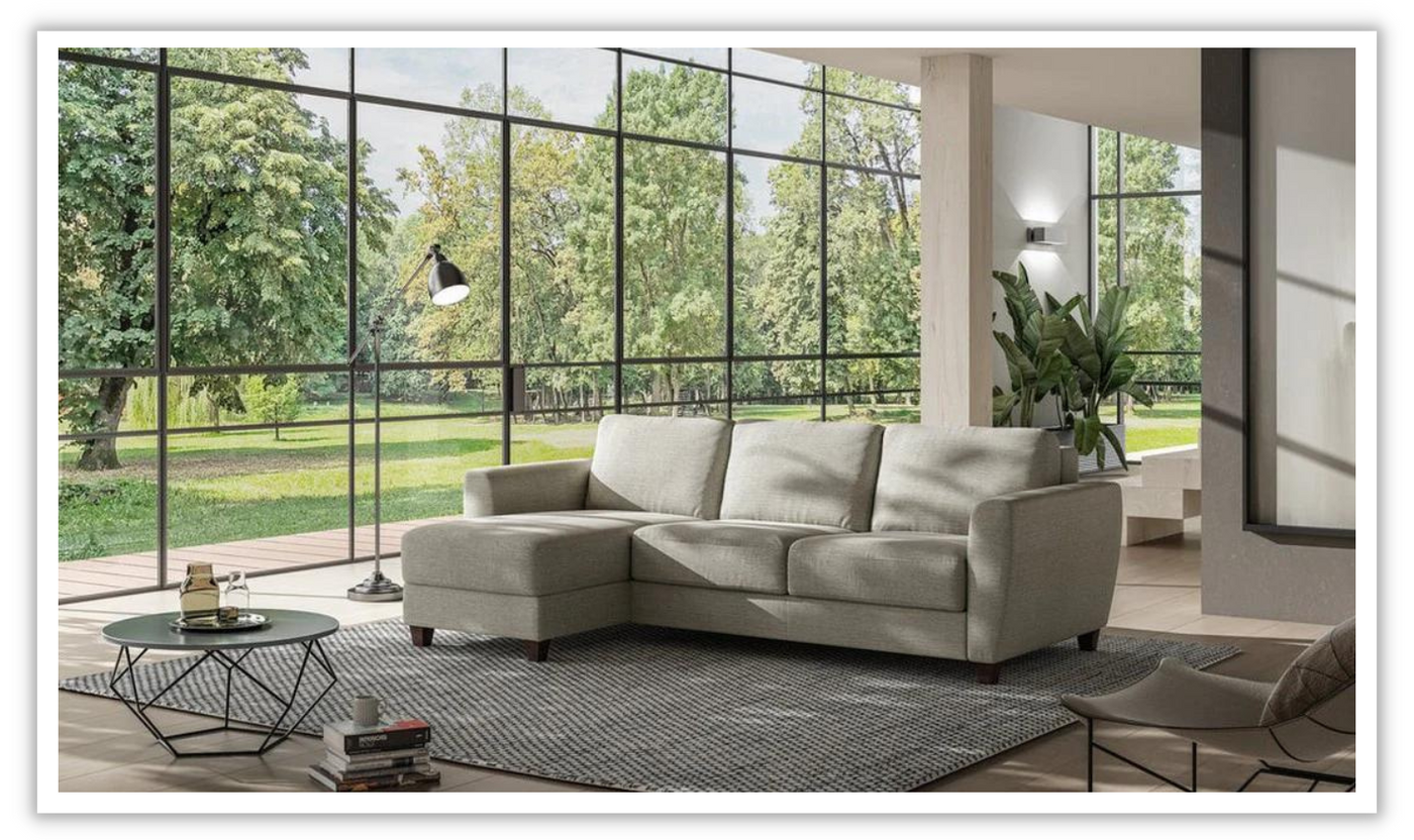 Flex Fabric Full XL Sleeper Sectional with Reversible Chaise
