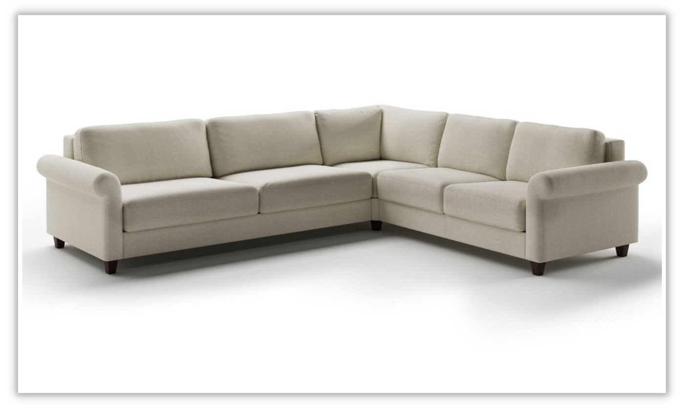 Flex L-Shaped Transitional Fabric Sectional Sleeper Sofa