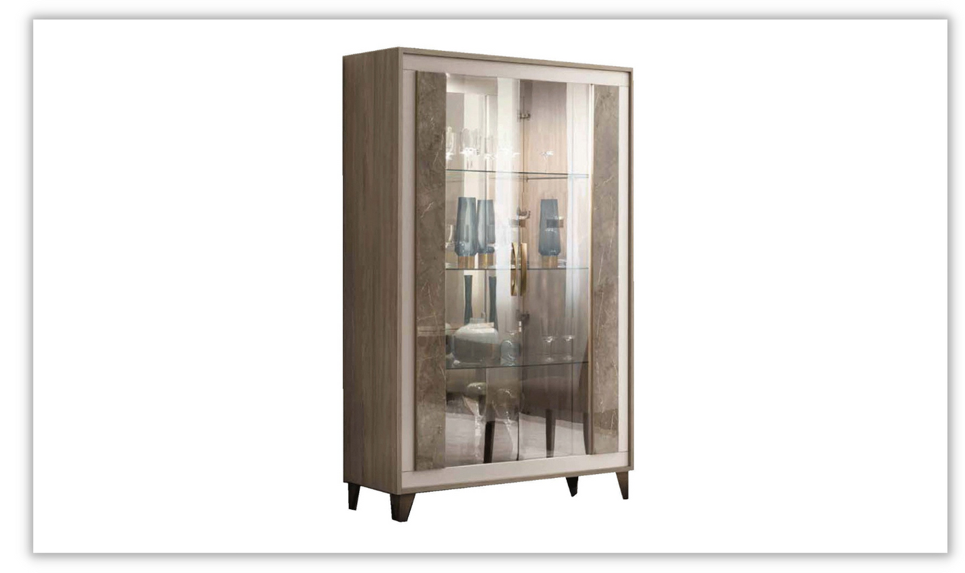 Casa Milano 2-Door Glass Cabinet-Cabinet-Jennifer Furniture