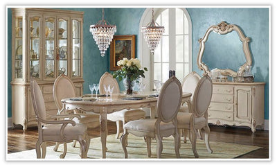Lavelle Oval Dining Room Set in Beige (7-piece set)