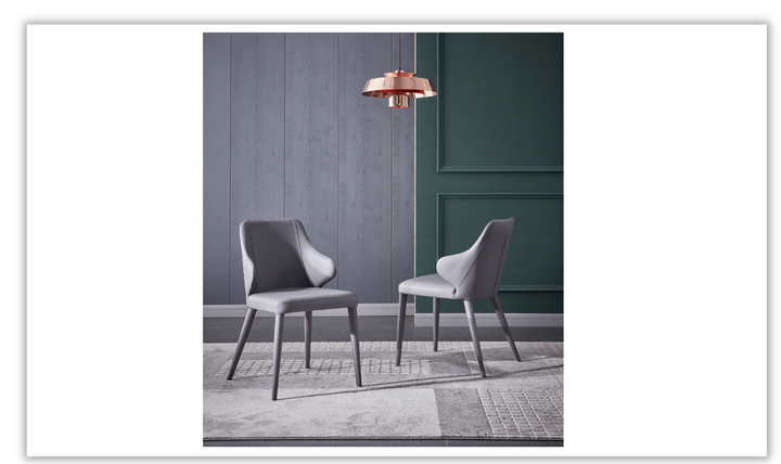 Jennifer Italia Ava Francisco Grey Eco-Leather Upholstered Dining Chair