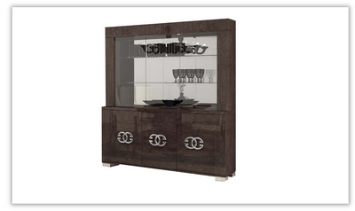 Prestige China Cabinet with Mirrors-China Cabinets-Jennifer Furniture