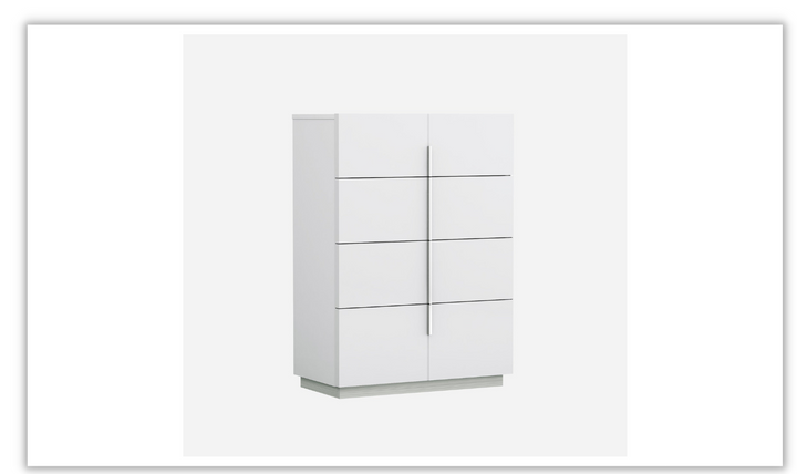Jennifer Italia Ellica 4 Drawers Wooden Chest In White