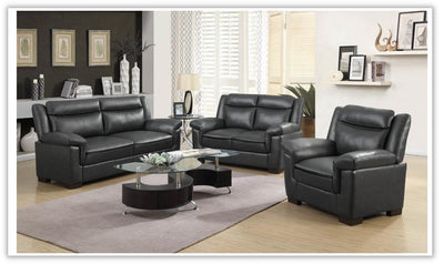 Arabella Faux Leather Upholstered Living Room Set