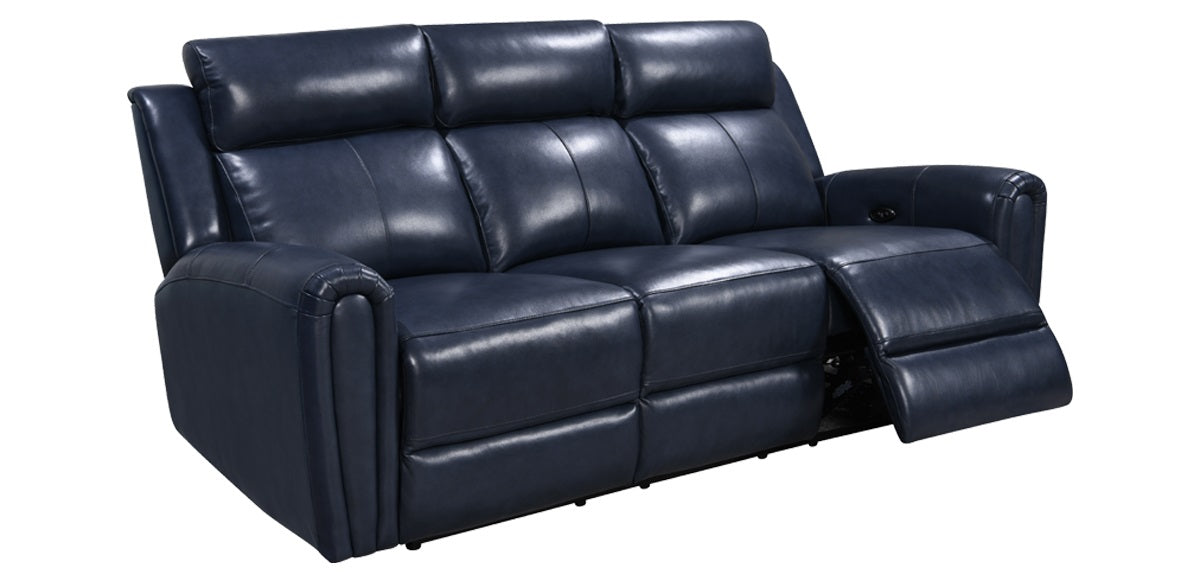 Tufted Leather Power Reclining Sofa