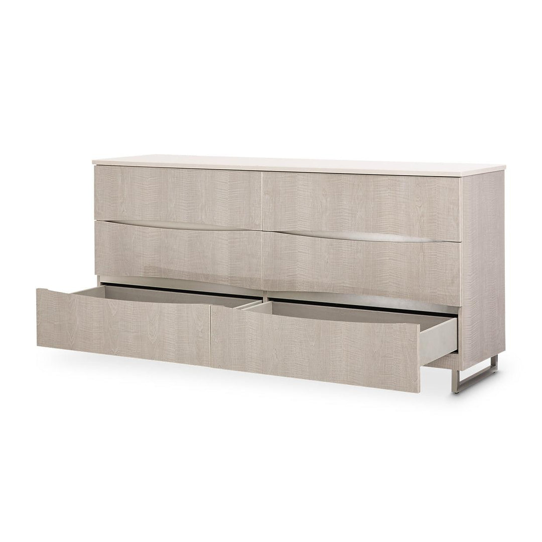 AICO Marin Dresser with 6 Velvet Lined Drawers