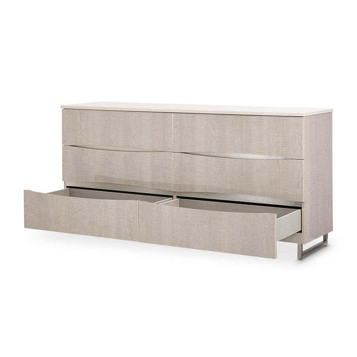 AICO Marin Dresser with 6 Velvet Lined Drawers