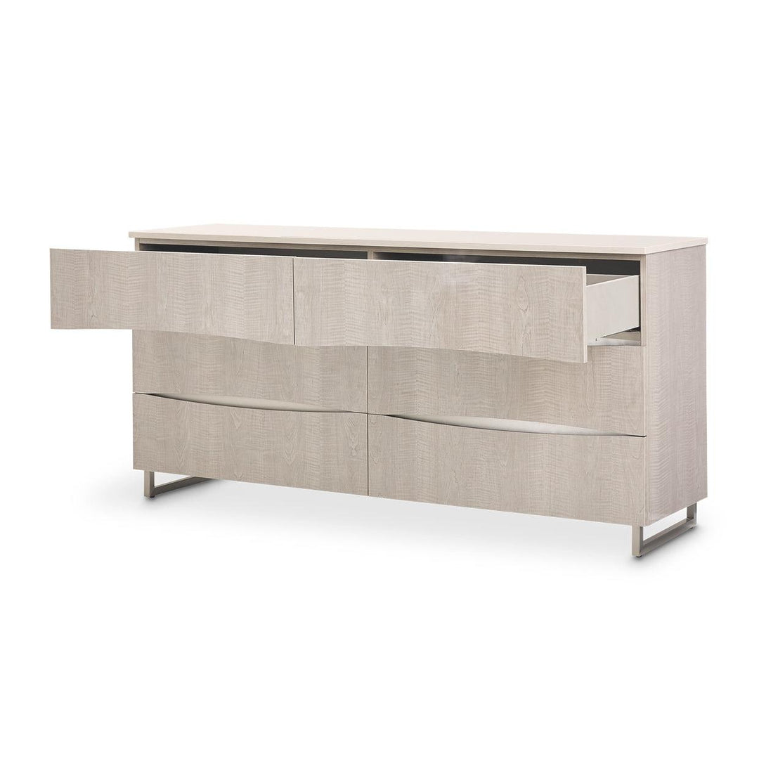 AICO Marin Dresser with 6 Velvet Lined Drawers