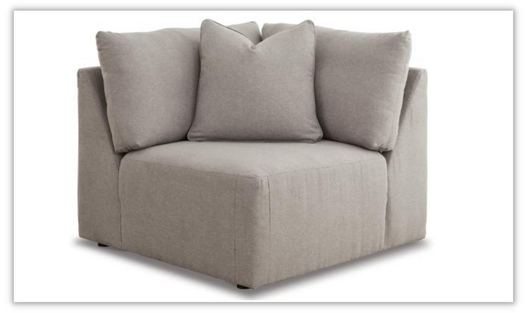 Modern Heritage Katany 5-Piece L-Shape Modular Sectional Sofa in Shadow Gray