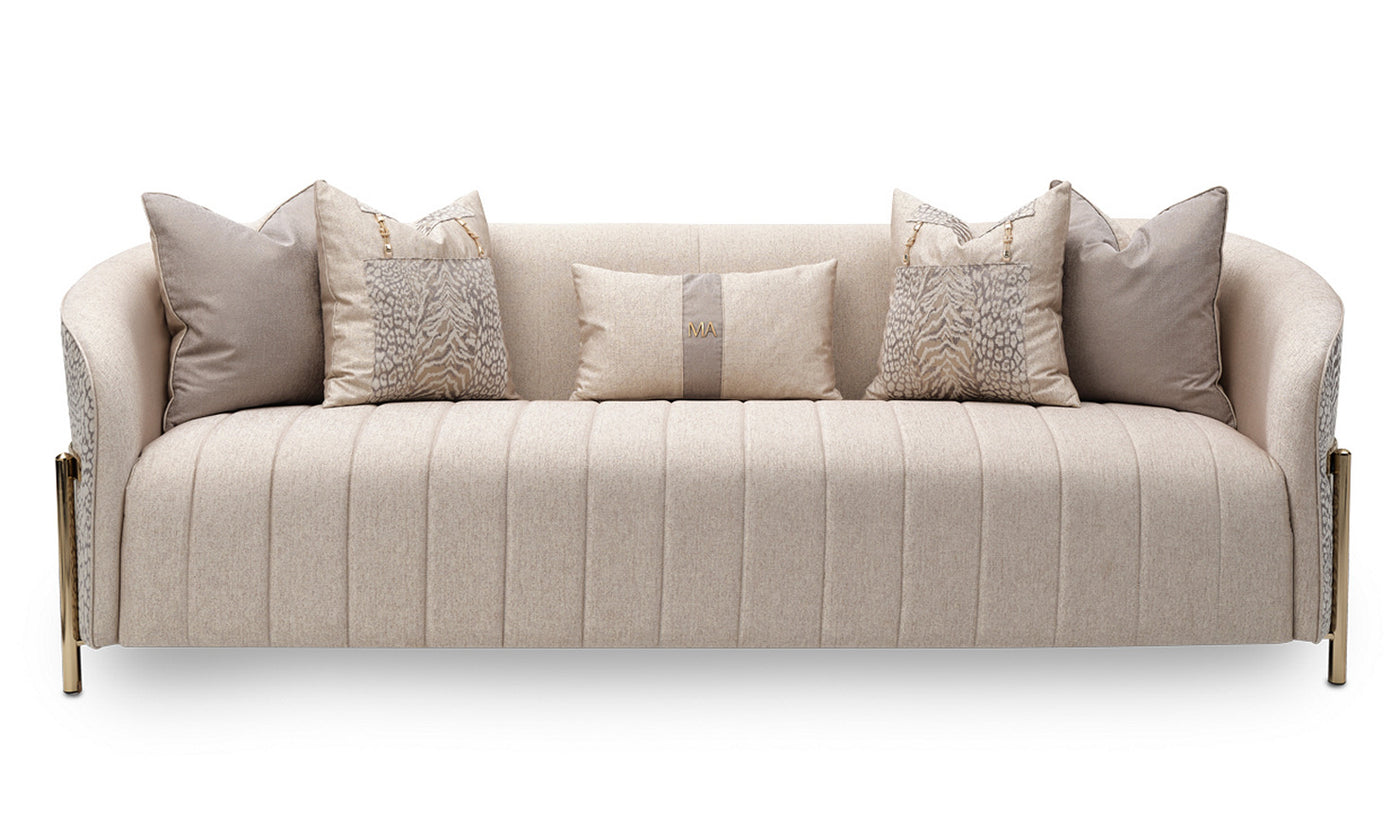 Lisbon 3 Seater Fabric Sofa with Pillow Arms