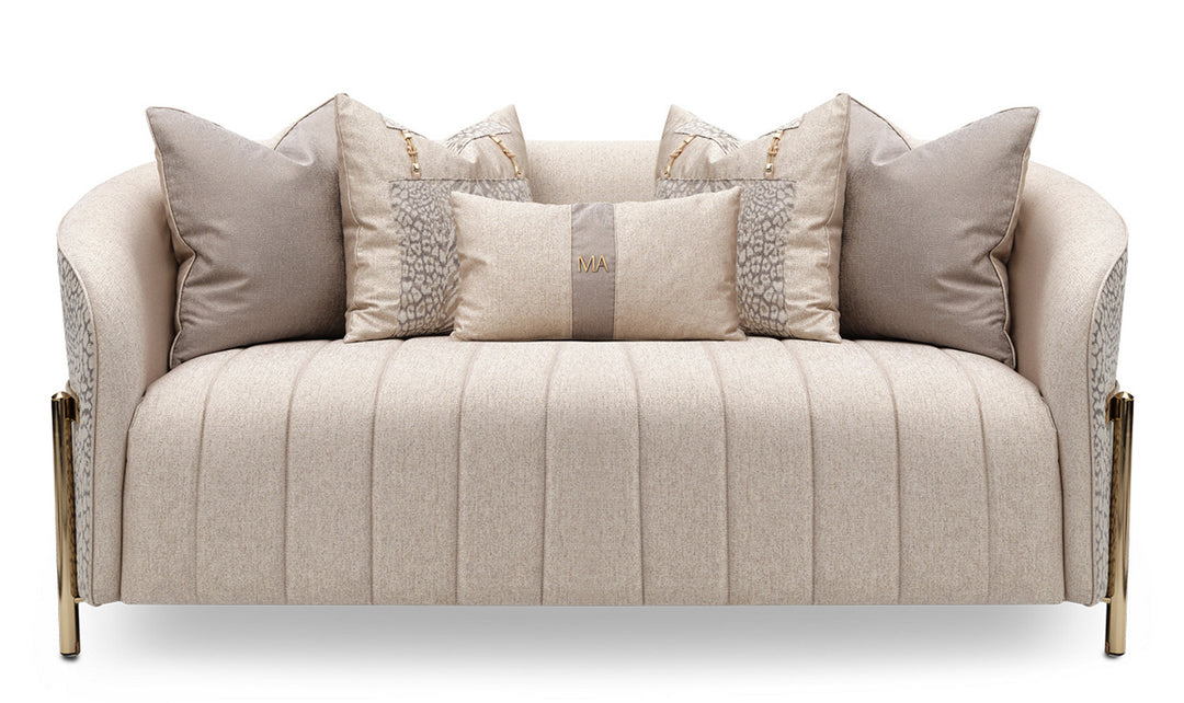 AICO Lisbon 3 Seater Fabric Sofa with Pillow Arms