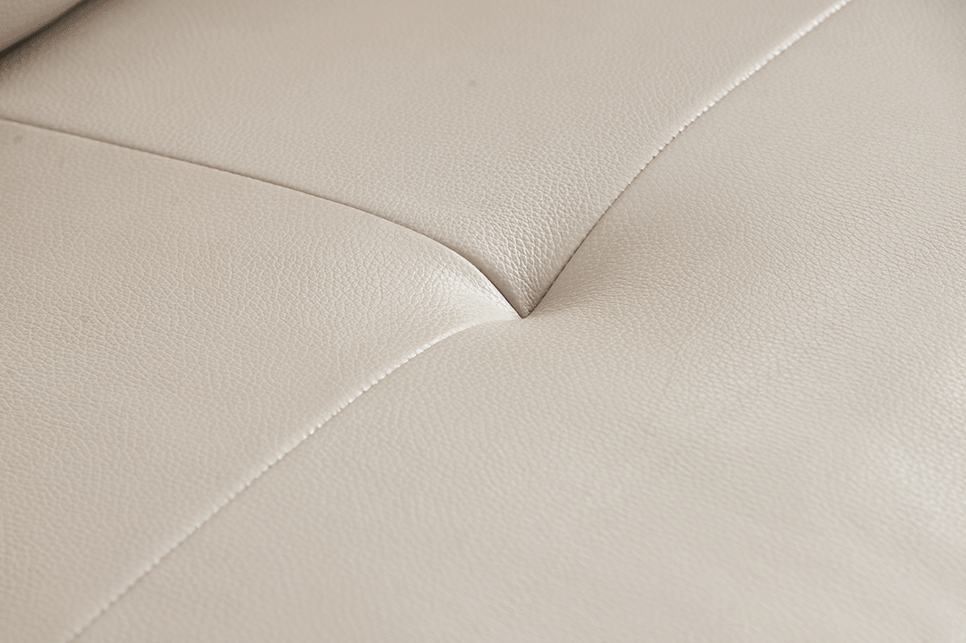 ESF Italia Amen L-Shaped Taupe Leather Sectional Sofa with Recliners
