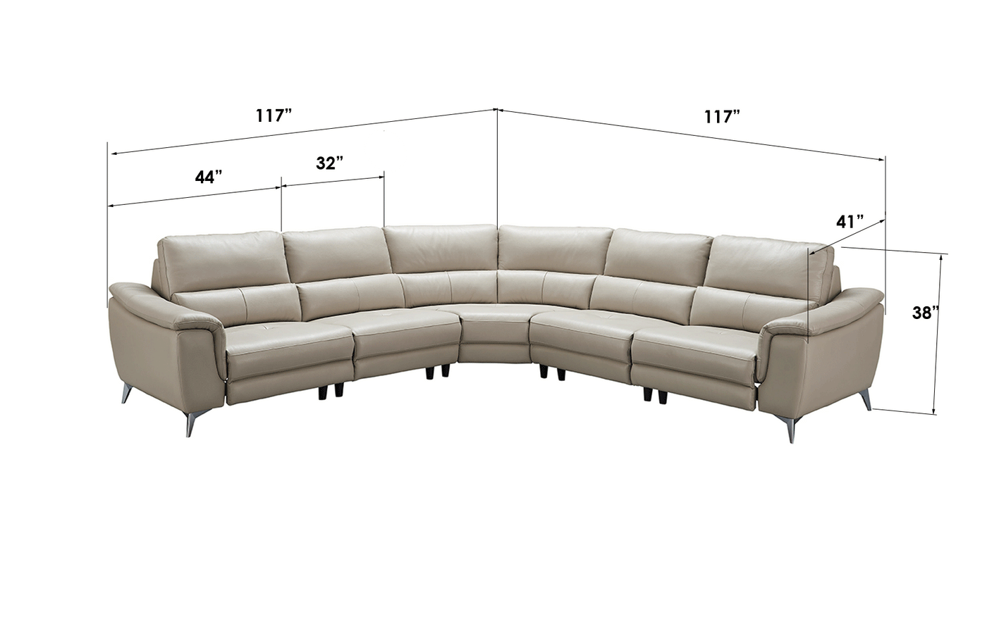 Amen Sectional with Recliners