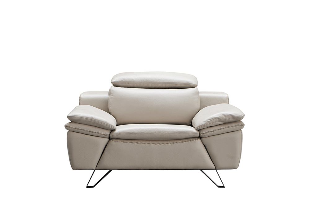 Amir Leather Upholstered Chair with Adjustable Headrests