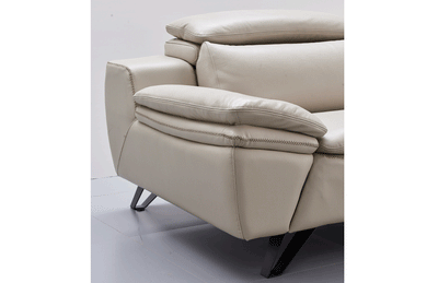 Amir Leather Upholstered Chair with Adjustable Headrests