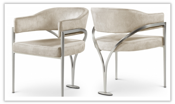 Meridian Madelyn Velvet Upholstered Dining Chair (Set of 2)