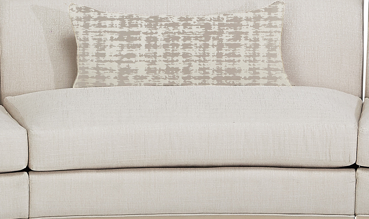 AICO Malibu Crest 3-Piece Fabric Curved Sectional Sofa in Pearl
