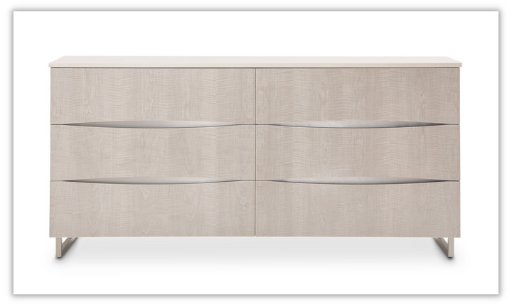 AICO Marin Dresser with 6 Velvet Lined Drawers
