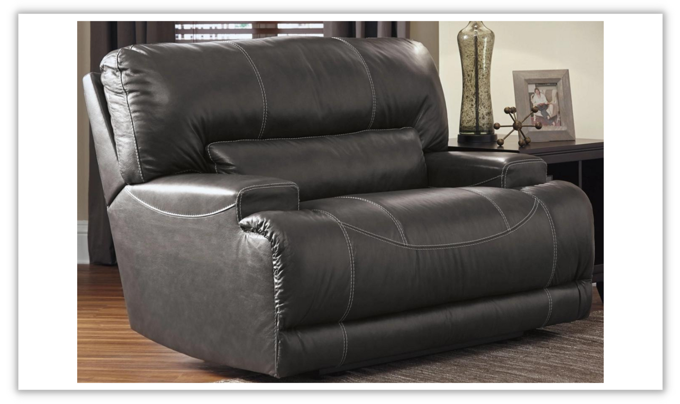McCaskill Wide Seat Power Recliner-Recliner Chairs-Jennifer Furniture