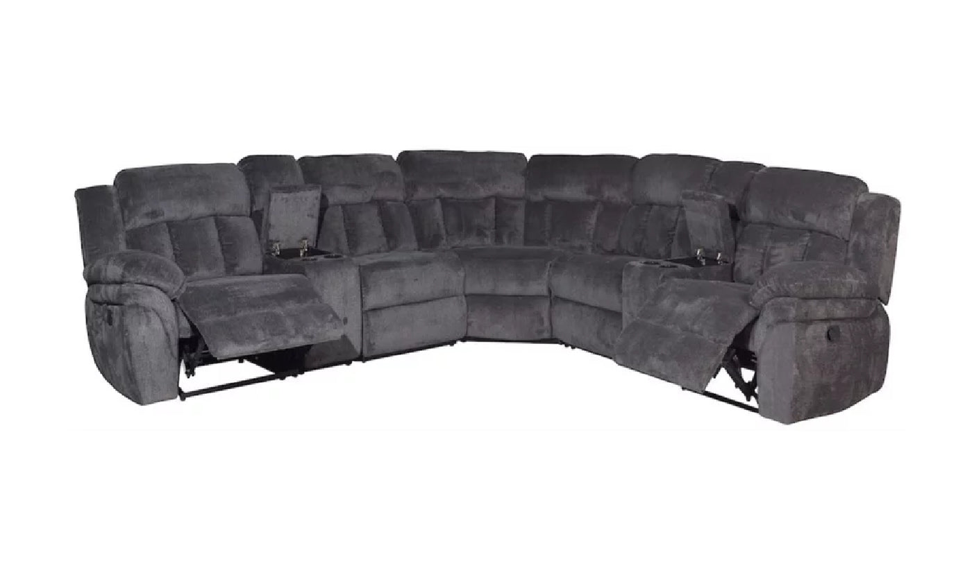 Mccobb Recliner Sectional Sofa-Sectional Sofas-Jennifer Furniture