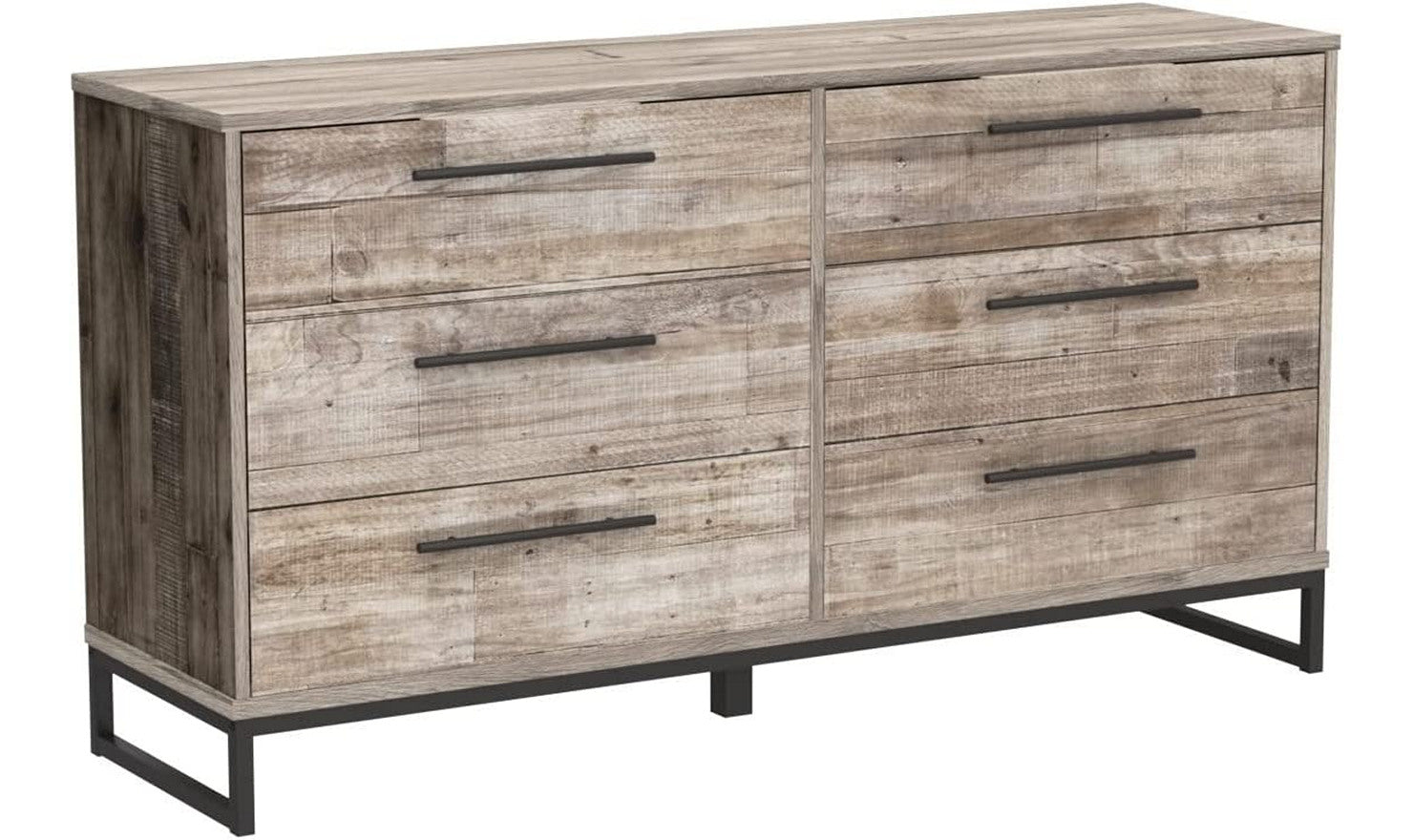 Modern Heritage Neilsville 6 Drawer Wooden Dresser in Brown